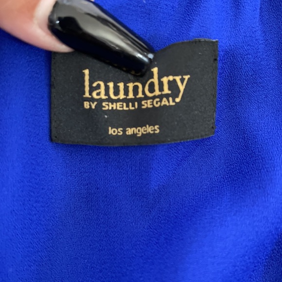 Laundry S blue jumpsuit ruffle wide leg jumpsuit - Picture 12 of 14